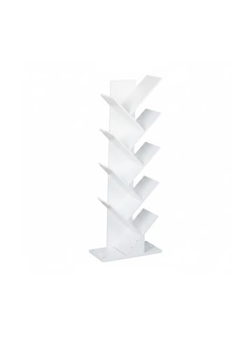 relaxdays Bücherregal in Weiß - (B)51 x (H)138 x (T)25 cm