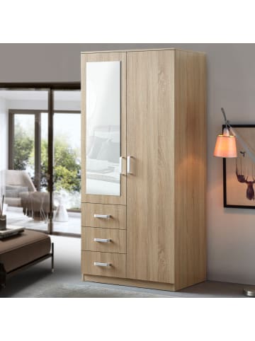 en.casa Kleiderschrank Bodolz in Beige Ohne Farbe (B)80cm (G)73.3cm