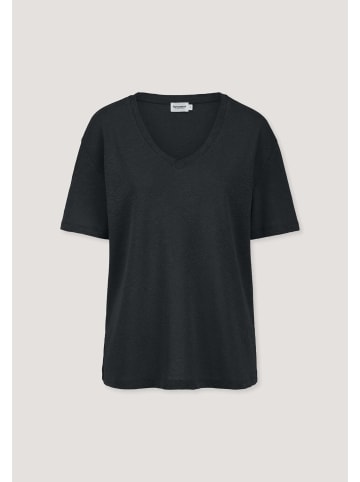 Hessnatur Hessnatur T-Shirt Oversize aus Leinen und Bio-Baumwolle in schwarz