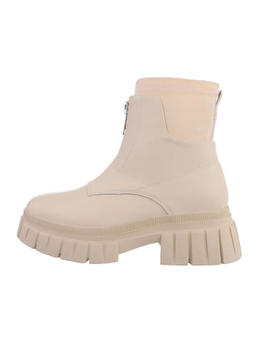 Ital-Design Stiefelette in Beige