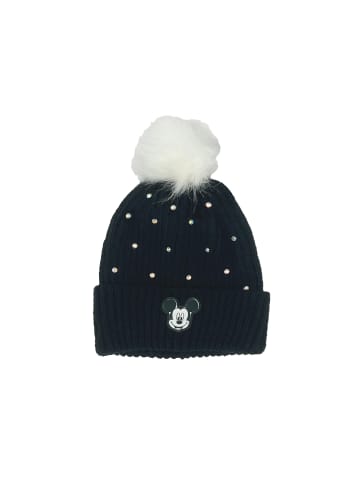 Disney Mickey Mouse Mickey Mouse Winter-Mütze Bommel-Mütze in Schwarz