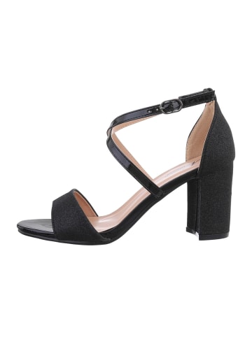 Ital-Design High-Heel Sandalette in Schwarz