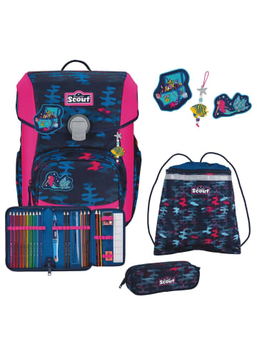 Scout Neo DIN - Schulranzen Set 4tlg. (Deep Sea) in Magic Sea
