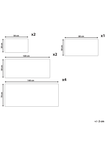 Beliani 9er-Set Handtuch MITIARO in Grün