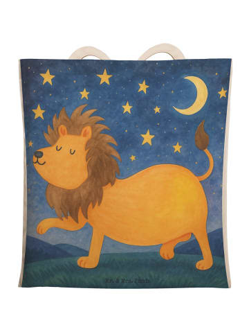 Mr. & Mrs. Panda Tote Bag Sternzeichen Löwe Design ohne Spruch in Weiß