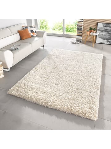 Mint Rugs Hochflor Teppich Venice Creme meliert