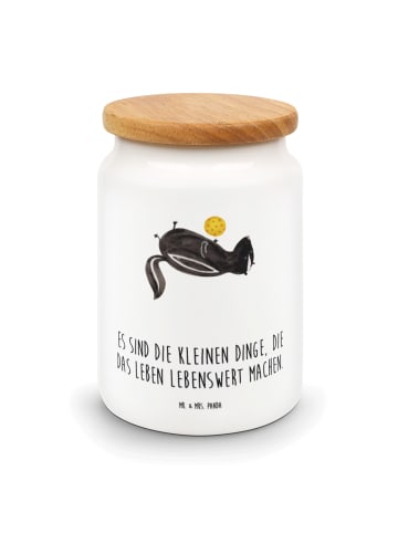 Mr. & Mrs. Panda Vorratsbehälter Stinktier Ball mit Spruch in Weiß
