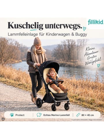 Kinderhaus Blaubär Lammfelleinlage Kinderwagen Buggy TOP in Protect Natur