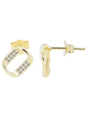 Adeliás Damen Ohrringe – Ohrstecker aus 925 Silber in gold