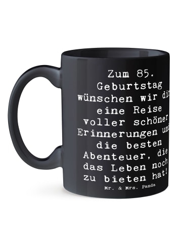 Mr. & Mrs. Panda Tasse Spruch 85. Geburtstag mit Spruch in Schwarz