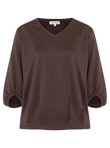 More & More Modalmix-Sweatshirt in espresso brown