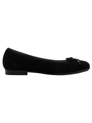 Tamaris WIDE FIT Ballerina in BLACK SUEDE