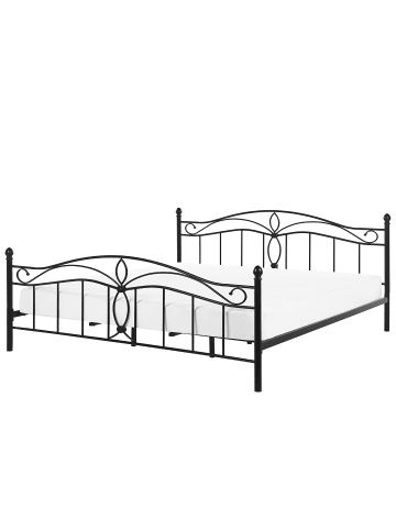 Beliani Doppelbett ANTLIA in Schwarz - (W) 188 x (H) 108 x (L) 209 cm