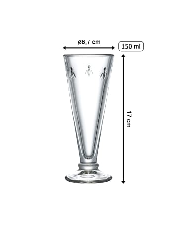 La Rochere 6er Set Sektgläser Biene Abeille in Transparent 150 ml in transparent