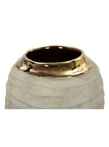 Mauro Ferretti Dekorative Keramikvase mit Goldverzierungen, ø 14 x 30 cm