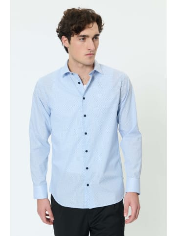 Matinique Langarm - Hemd MAmarc Gerade Passform in Chambray Blue