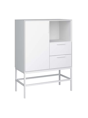 ebuy24 Sideboard Ravn Weiß 80 x 42 cm