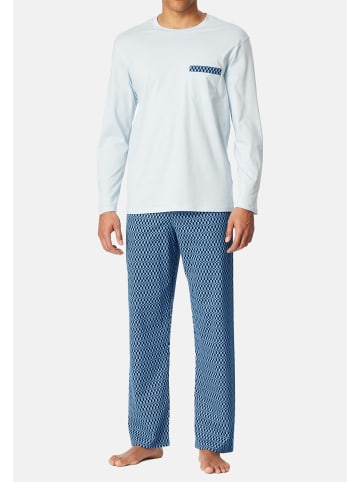 Schiesser Schlafanzug Comfort Nightwear in Hellblau