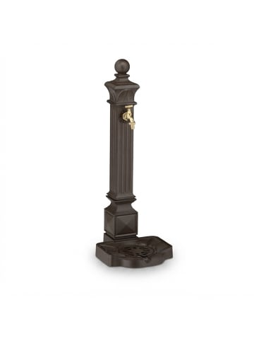 relaxdays Standbrunnen in Braun - (B)29 x (H)82 x (T)33 cm