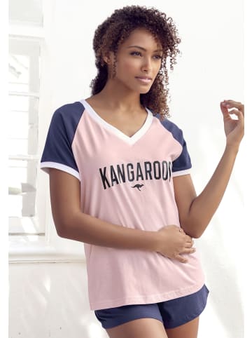 Kangaroos Shorty in rosa-dunkelblau