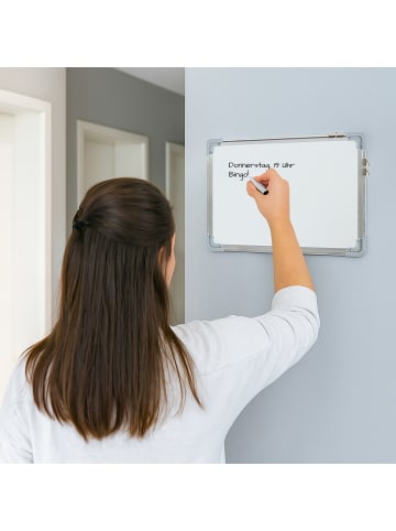 relaxdays Whiteboard Set beidseitig magnetisch