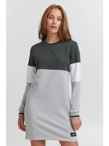 Oxmo Sweatkleid OXSweat 21300659-ME Sweatkleid in Colourblock-Optik in Grau