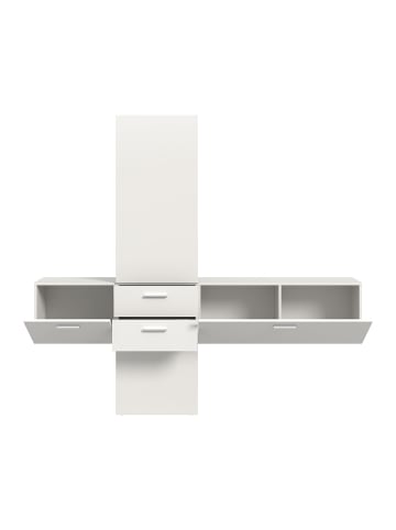 ebuy24 Garderobenmöbel Vaga (3-teilig) Weiß 208 x 36 cm
