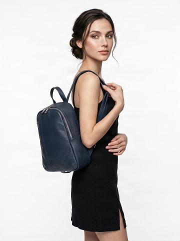 Samantha Look Rucksack echt Leder in blau