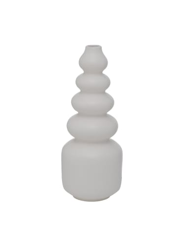 Boltze Keramikvase in runder Form, BRUNILA in Weiß, Ø 12 x (H) 30 cm