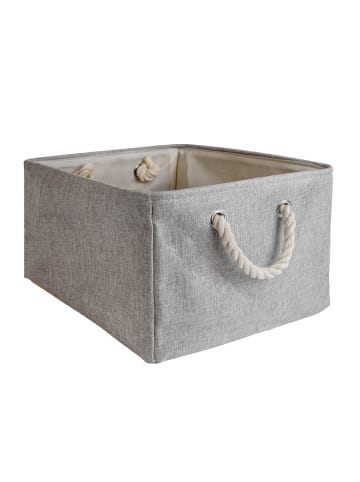 Intirilife Aufbewahrungskorb Box Organizer mit Henkel 41x31.5x21cm in Grau