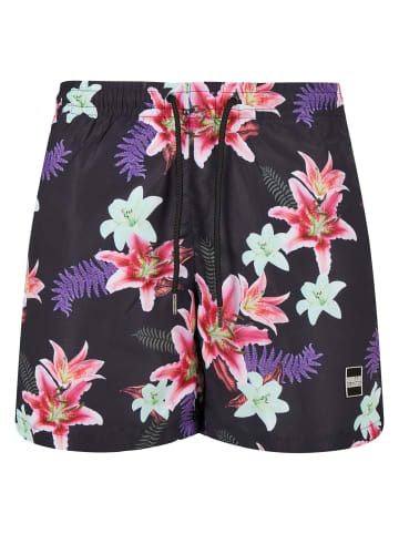 Urban Classics Badeshorts in dark jungle aop