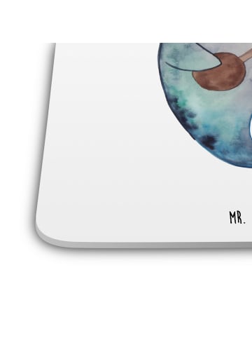 Mr. & Mrs. Panda Glasuntersetzer Narwal Gitarre ohne Spruch in Weiß