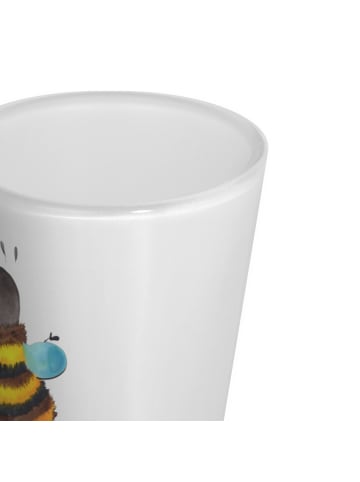 Mr. & Mrs. Panda Schnapsglas Hummel flauschig ohne Spruch in Transparent