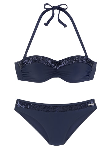 Bruno Banani Bügel-Bandeau-Bikini in dunkelblau