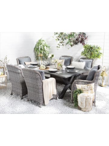 Beliani Esstisch CASCAIS in Grau - (W) 105 x (H) 74 x (L) 200 cm