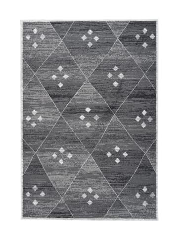 Kayoom Kurzflor Teppich Vancouver 510 in grau - weiß - rechteckig