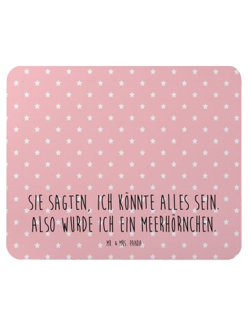 Mr. & Mrs. Panda Mouse-Pad Einhorn Meerschweinchen mit Spruch in Rot Pastell