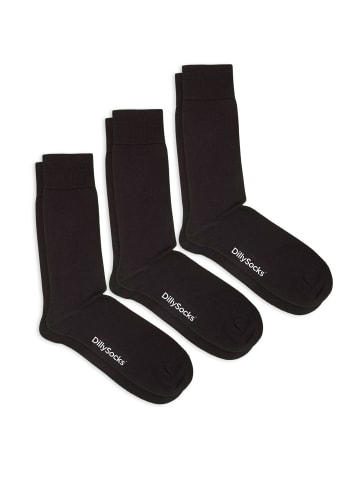 DillySocks 3er Set Socken One Color Smooth in Smooth Night Black