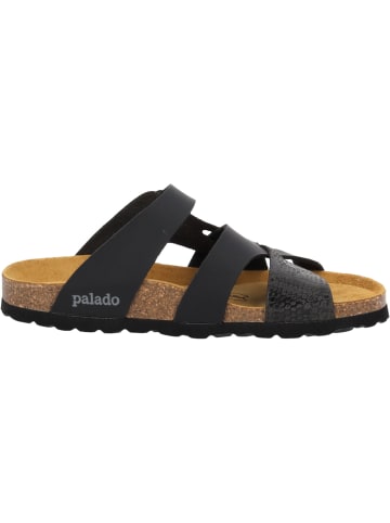 Palado Pantoletten Kreta in Schwarz Python