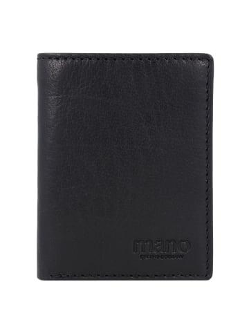 mano Don Simon Geldbörse Leder 8 cm in schwarz