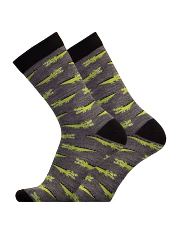 UphillSport Socken CROCODILE 2er Pack in Mid grey