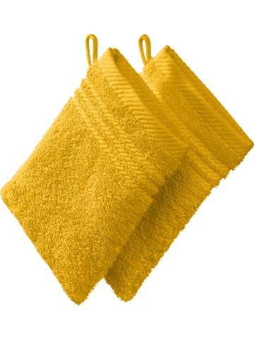 REDBEST Frottier Waschhandschuh 2er-Pack New York in gelb