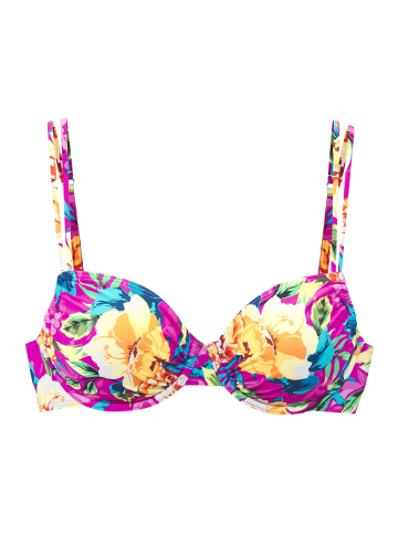 LASCANA Bügel-Bikini-Top in pink bedruckt