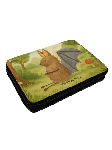 Mr. & Mrs. Panda Federmäppchen Fledermaus Sitzen Design ohne Spruch in Weiß