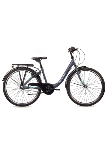 S'COOL Kinderfahrrad - chiX 26 Zoll 3-Gang | ab 10 Jahre - Dark Grey/Aqua
