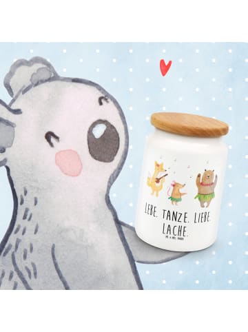 Mr. & Mrs. Panda Kaffeedose Waldtiere Aloha mit Spruch in Weiß