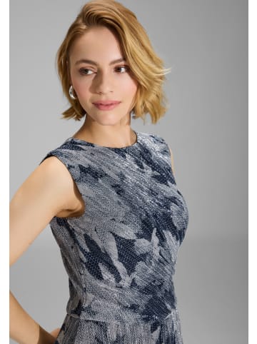 SWING Abendkleid in marine silber - 0001