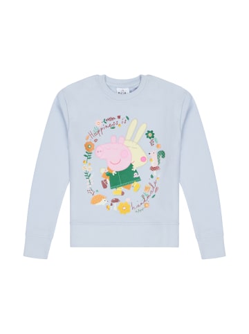 ONOMATO! Pullover Sweatshirt Peppa Wutz Pig in Hell-Blau