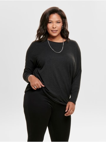 ONLY Carmakoma Long Curvy Shirt Plus Size Longsleeve Übergröße CARCAMA in Schwarz