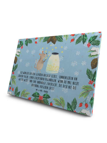 Mr. & Mrs. Panda Tee Adventskalender Maus Sterne mit Spruch in Eisblau